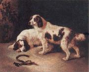 George Horlor Brittany Spaniels oil painting artist